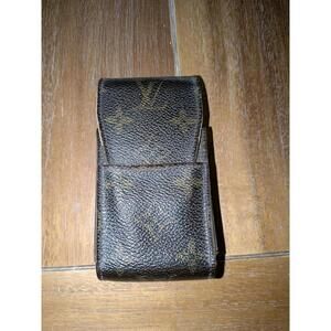 Louis Vuitton Etui Monogram Cigarette Tobacco Case Holder Makeup Lipstick LV